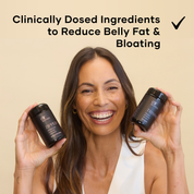 Happy woman with Trimmed and Zipped Eir Supplements