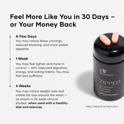 Zipped bottle with pink tablets