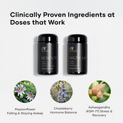 Peri-Essentials - Show Up and Reboot Eir Supplements With Passionflower, Chasteberry and Ashwagandha