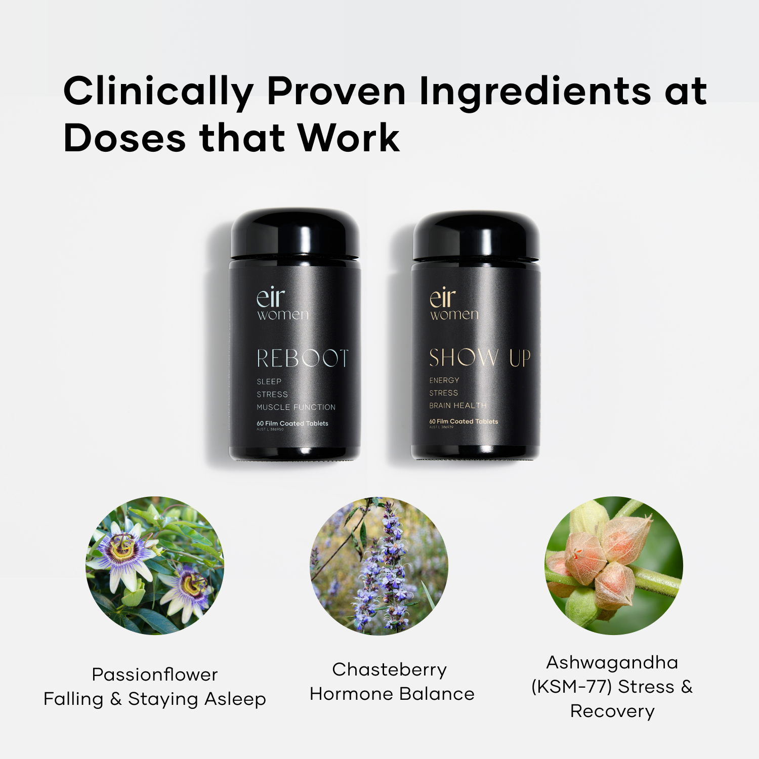 Show Up and Reboot with Passionflower, Chasteberry and Ashwagandha