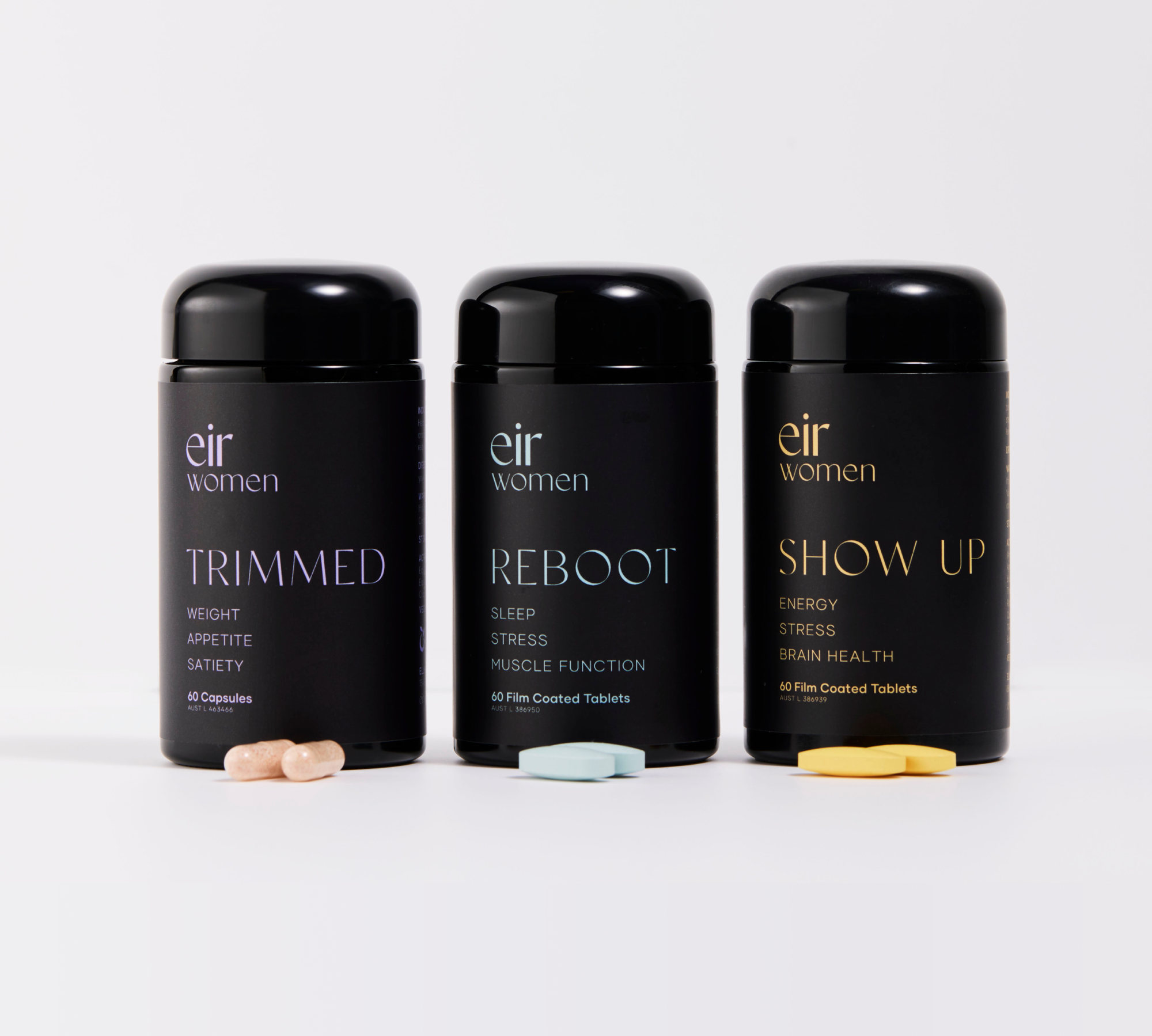 Transformation Trio - Reboot - Trimmed - Show Up - Eir Women - Supplements - Perimenopause Relief