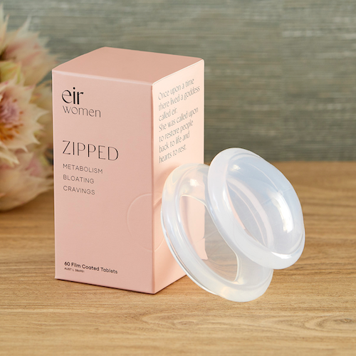 Pink vitamin box with silicone massage cup